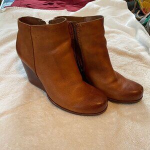 All Leather Kork-Ease Wedge Booties